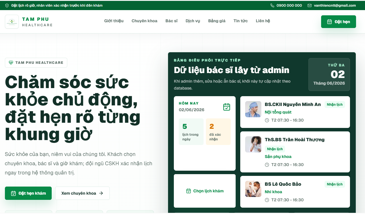 Ảnh đại diện Tam Phu Healthcare - Website đặt lịch khám
